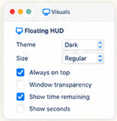 Take a Break visuals settings preview